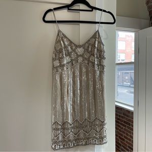 Aidan Mattox Beaded Mini Dress